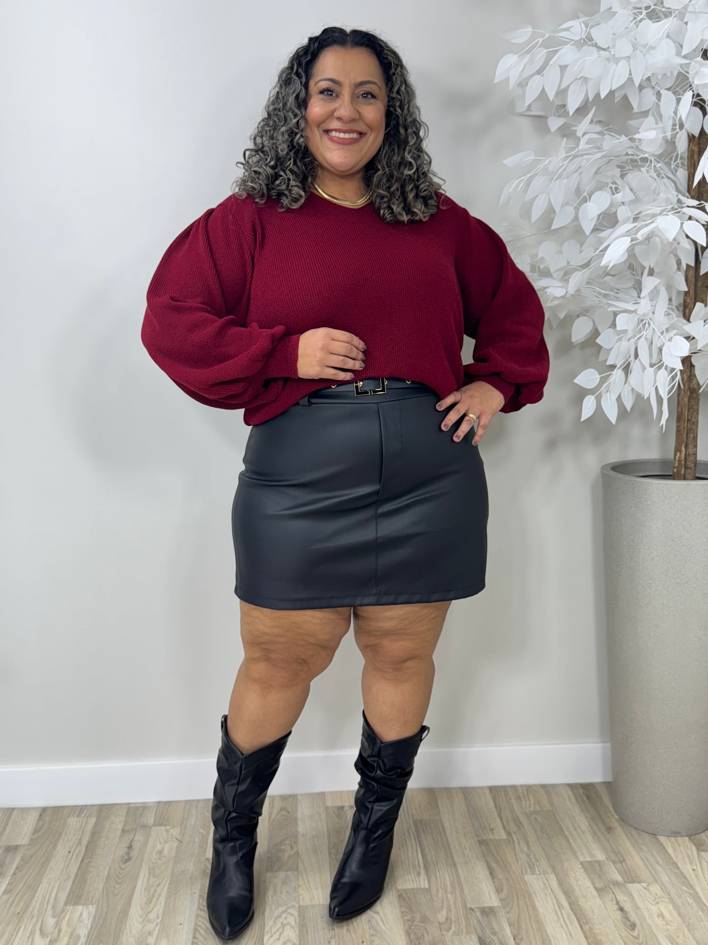Blusa Feminina Plus Size de Tricô Inverno - Tricô Agatha