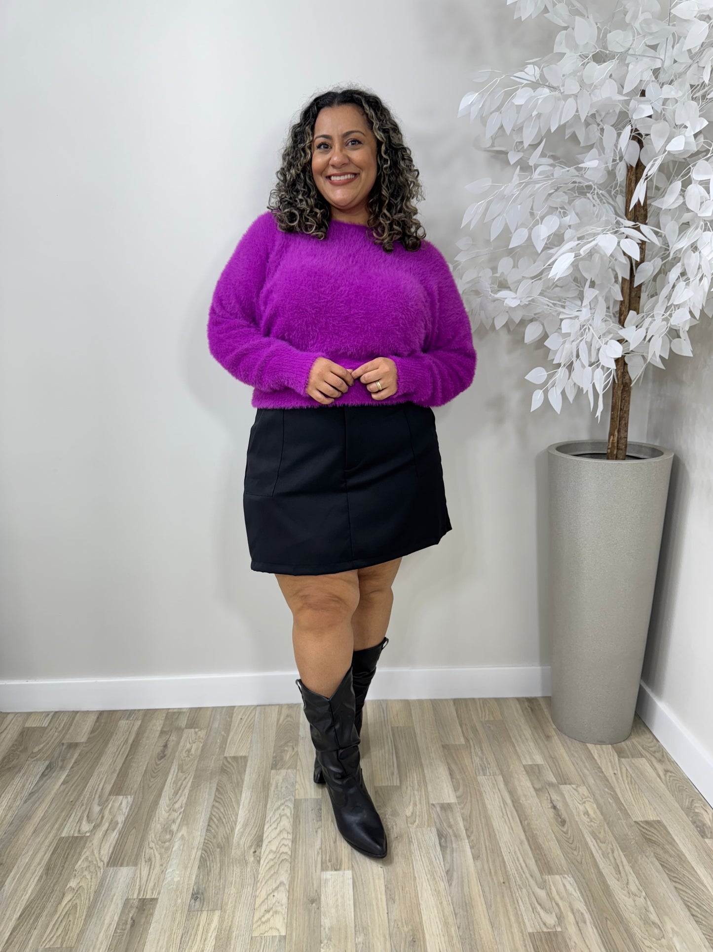 Blusa Feminina Plus Size de Pelo Inverno
