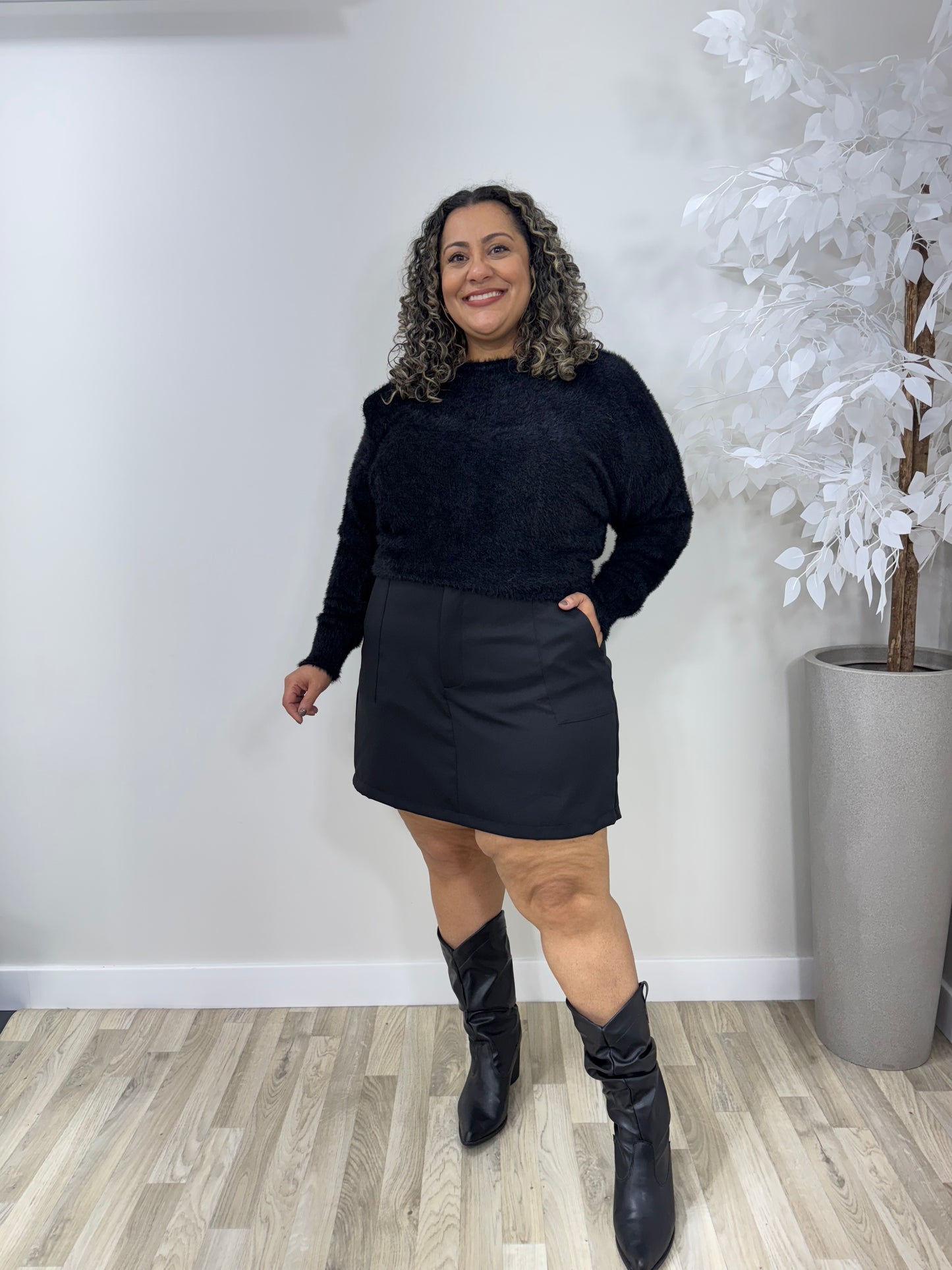 Blusa Feminina Plus Size de Pelo Inverno