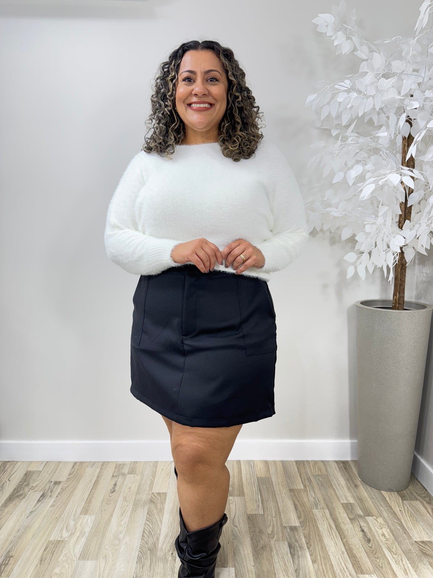 Blusa Feminina Plus Size de Pelo Inverno