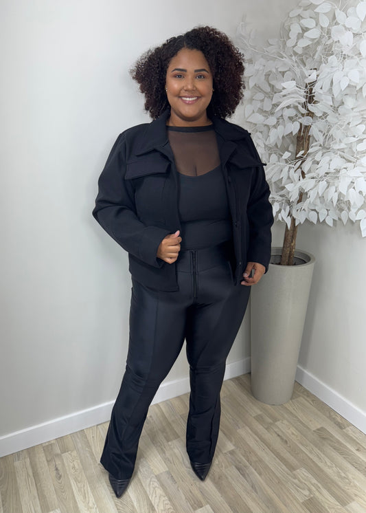Casaco Plus Size Feminino  Lã Batida Feminino