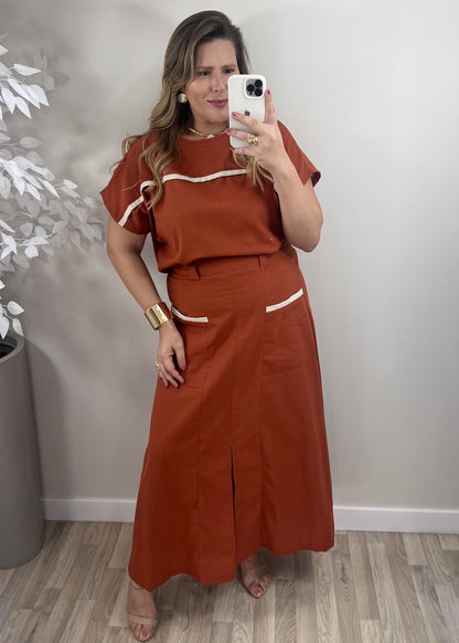 Conjunto Feminino De Linho Plus Size - Conjunto Serena