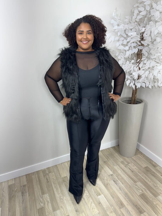 Colete De Pelo PLus Size Feminino